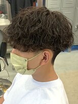 波巻きスパイラルパーマツイストスパイラルツーブロック