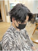 襟足残す派♪サイドパート×ツイスパ