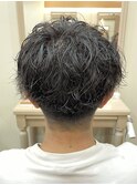 アッシュブラック/カルマパーマ/ベリーショート/鎌取/中村郁未
