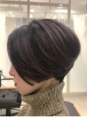 30代40代 大人ショート 丸み 艶感前下がりショートボブ