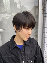 ハルキ ミナト ジャパン オオサカ(HARUKI MINATO japan OSAKA)&nbsp;大人可愛い切りっぱなしひし形レイヤーカットモカベージュ