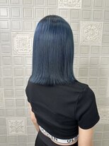 トリエラ 池袋(TRIELA)&nbsp;チャコールブルーｘ切りっぱなしボブ