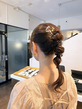 スーリール 赤坂店(Sourire) 編みおろし/ヘアアレンジ/結婚式アレンジ/20代