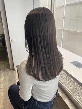 ビーヒアナウ N゜03 金沢駅西店(BE HERE NOW) オリーブグレージュ×セミロング