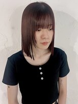 アンフィフォープルコ(AnFye for prco)&nbsp;姫カットレイヤー×ワインレッドカラー