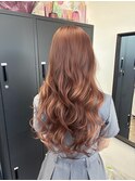 コテ巻き風パーマ　大きめ高め