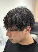 金沢メンズパーマ。波巻きスパイラルパーマ