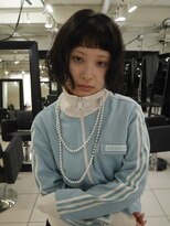 アクアオモテサンドウ(ACQUA omotesando)&nbsp;△ボブパーマミディアムパーマミニボブパーマダークグレー