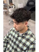 ハレ メンズサロン たまプラーザ(Hale) Hale波巻きツイストスパイラルパーマ刈り上げセンターパート