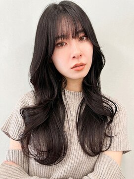 ヌードルバイコア(noodle by CoRe.gn) シフォンベージュブリーチなし透明感ロングレイヤー夏カラー