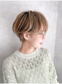 ペールベージュショート