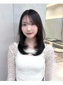 結べるレイヤーカット/ラテグレージュ/韓国巻き/前髪/川崎