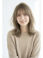 ネオヘアー 緑地公園(Neo hair) 柔らかベージュのレイヤーミディ
