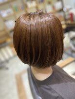 オリジンズ ヘアー(Origins hair) 明るめカーキの冬カラーとカットで重すぎないナチュラルボブ！