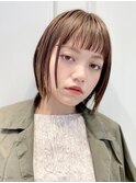 M.SLASH馬車道/切りっぱなしボブ/濡れ髪/艶カラー/小顔ボブ