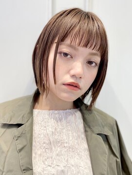 エムスラッシュ みなとみらい馬車道店(M SLASH) M.SLASH馬車道/切りっぱなしボブ/濡れ髪/艶カラー/小顔ボブ