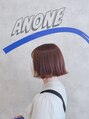 アグ ヘアー アノン サンデー卸町店(Agu hair anone)&nbsp;チェリーピンク切りっぱなしボブで外ハネに♪