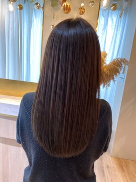 アンド ラ ブランシュ(&.La Blanche) ロングヘア/グレージュカラー/ココアベージュ/黒髪カタログ/大宮