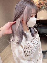 ロンド レア 天神大名店(Lond Le’a)&nbsp;インナーカラー/ボブ//顔まわり/ミルクティー/ケアブリーチ/大名