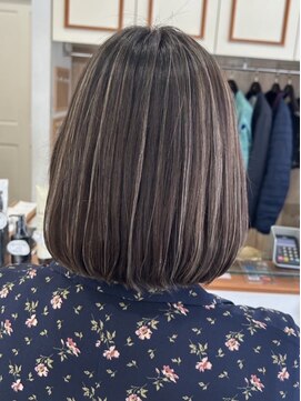 ネオリーブウリ 二子玉川店(Neolive uri) 前髪マチルダボブピンクベージュインナーグレージュ韓国