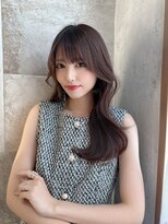 プアメリア 名古屋(Puamelia)&nbsp;ダブルカラー×グレーベージュ☆レイヤーロング[名古屋]