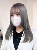 ブルーシルバーレイヤーロングブルーグレージュ_ba497531
