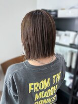 ミニヨン バイ ハピネス 高の原店(mignon by Happiness) ぱつんとワンレンボブハイライトオリーブベージュ　奈良清水