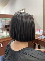 モヅ美容室 チェルム 四日市店(MOZ美容室 cheRm) ボブ×ハイライト