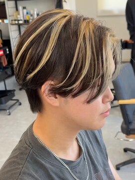 フゥ 宇都宮(FeU) 波巻きパーマメンズパーマメンズヘアツーブロックツイストパーマ