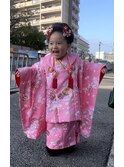 七五三　日本髪風