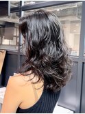 似合わせカットフェミニンロングウェーブミディアム_ba531831