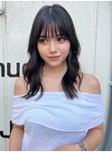 顔周りレイヤー ゆる巻き セミロング 地毛風【天神/今泉】