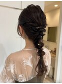 ふわふわ編み下ろしヘア