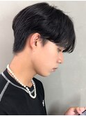 黒髪マッシュナチュラルマッシュメンズヘア韓国ツーブロック
