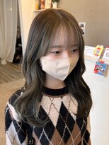 リングケー(Ling K) ランダムハイライト×オリーブグレージュ