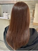 縮毛矯正ブラウンカラーレイヤーカット