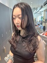 ロンドシエル 横浜(Lond ciel)&nbsp;ミニウルフチェリーブラウンブリーチなしショートボブ前髪/