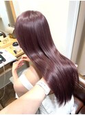 ピンクラベンダーサブリミックピンクヘアー艶感カラー髪質改善