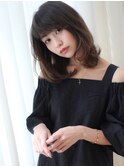 大人可愛いはッシュカットレイヤーグラデーションバレイヤージュ