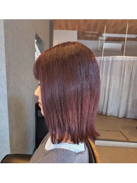 ジャドール ピーチピンクの白髪染め+カット