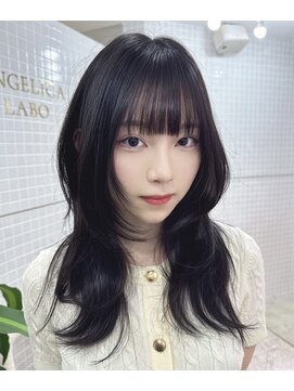 アンジェリカラボ 梅田店(ANGELICA LABO) 韓国風レイヤー×オリーブグレージュ