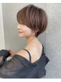 ショートボブ/ニュアンスカラー/グレージュ ツヤ髪スタイル