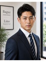 MEN's Baguz MEN'Sカット/ MEN'Sパーマ/ MEN'Sカラー 爽やか毛流れアップバング大人メンズショート