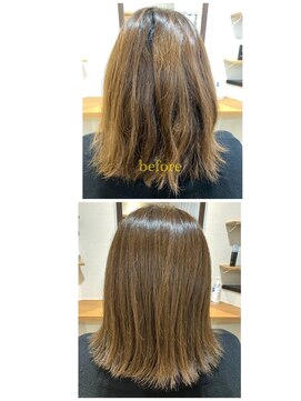 ヘアースパ カラマ(hair spa kalama) 煌水ストレートスタイル　Before After