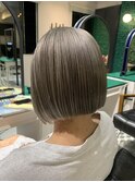 Lien☆イノアカラーホワイトグレー×ミニボブ　立川