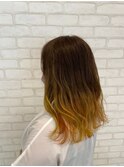 マッシュ/くびれヘア/ビタミンカラー/メルティカラー