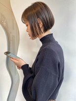 モリオ フロム ロンドン 大宮2号店(morio from London)&nbsp;【なかじま ひびき】グレージュ×コンパクトミニボブ