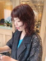 ルアウハク 梅田(LUAU Haku)&nbsp;・オン眉/ゆるミディアムパーマ・【Haku/梅田/タクノ】