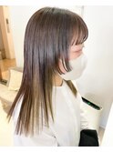 インナーカラー☆顔まわりぷつっとヘア
