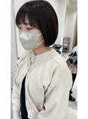 柔らか丸みショートボブ×黒髪暗髪